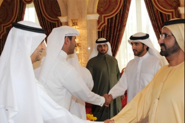 Mohammed bin Rashid receives Skeikhs of Al Maktoum family 