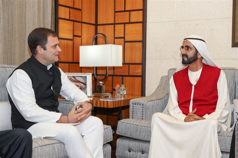 Mohammed bin Rashid receives Rahul Gandhi