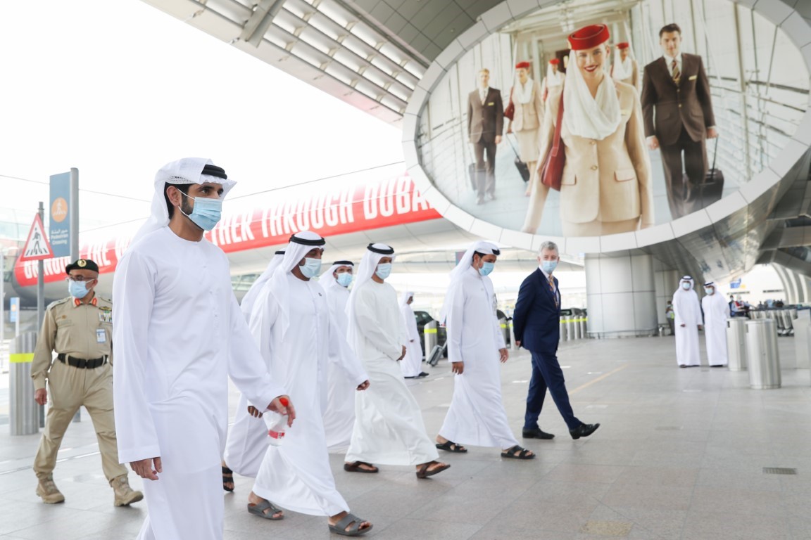 Hamdan bin Mohammed reviews preparations and protocols at Dubai Airport