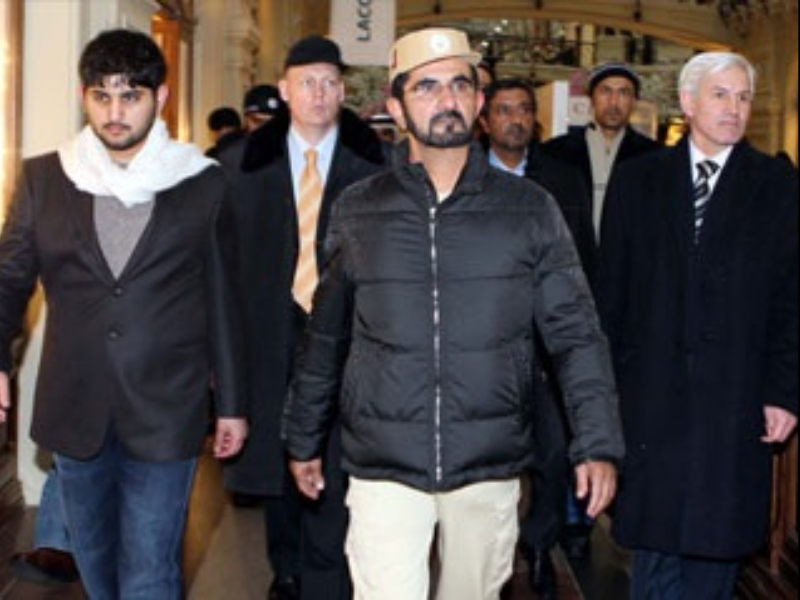 Mohammed Bin Rashid makes a tourist trip in the Red Square in Moscow    