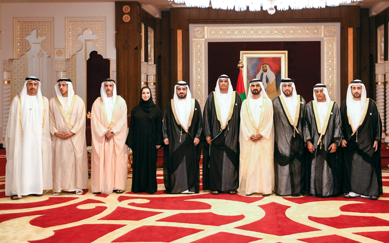 Mohammed receives a number of newly appointed state ambassadors