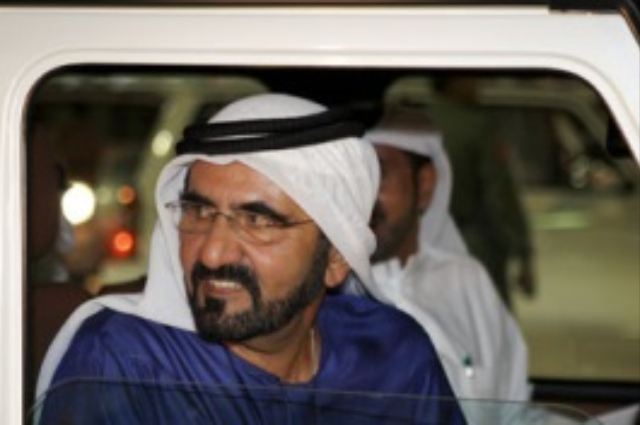 Mohammed bin Rashid attends the final round of Al Marmoum camel Race 