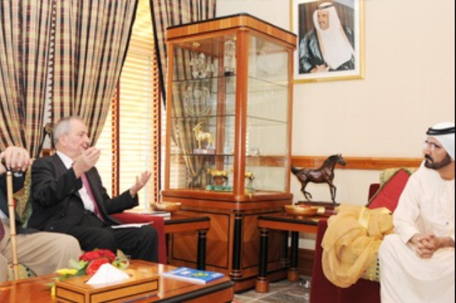 Mohammed bin Rashid receives  members of the International Jury of the Zayed International Prize 