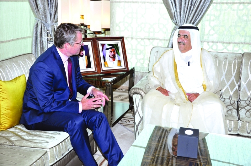 حمدان بن راشد يستقبل القنصل الألماني 