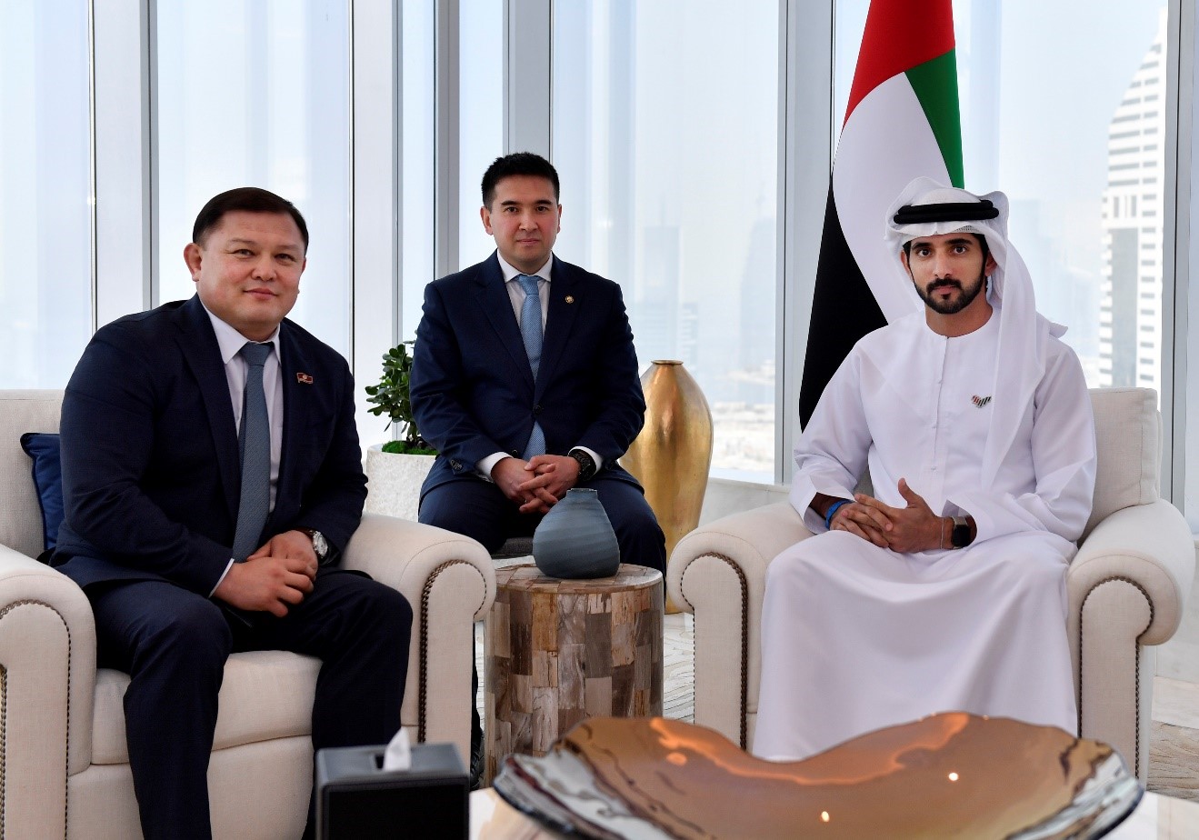 Hamdan bin Mohammed receives Speaker of Kyrgyz Parliament