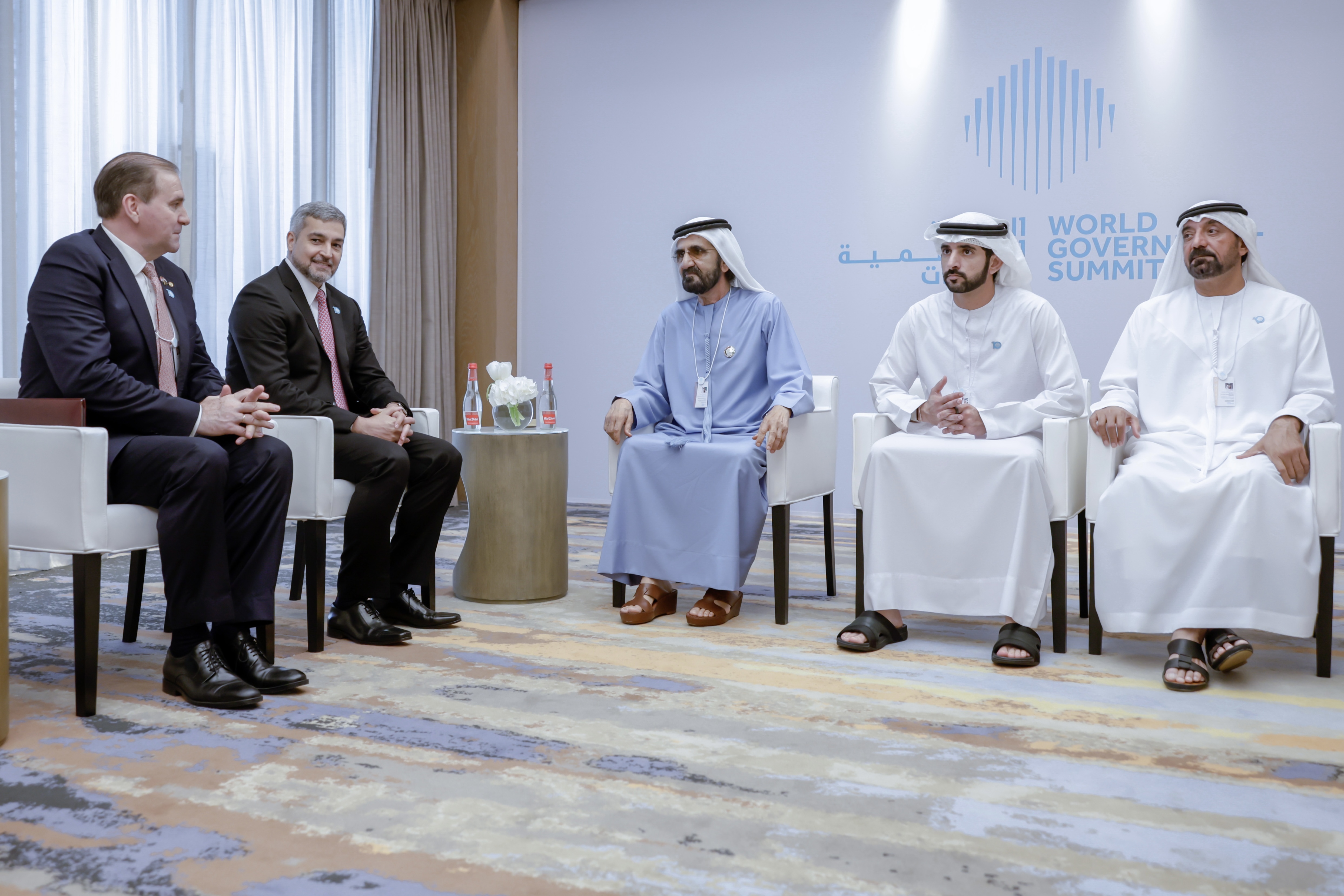 Mohammed bin Rashid meets with the President of Paraguay on the sidelines of the World Government Summit 2023