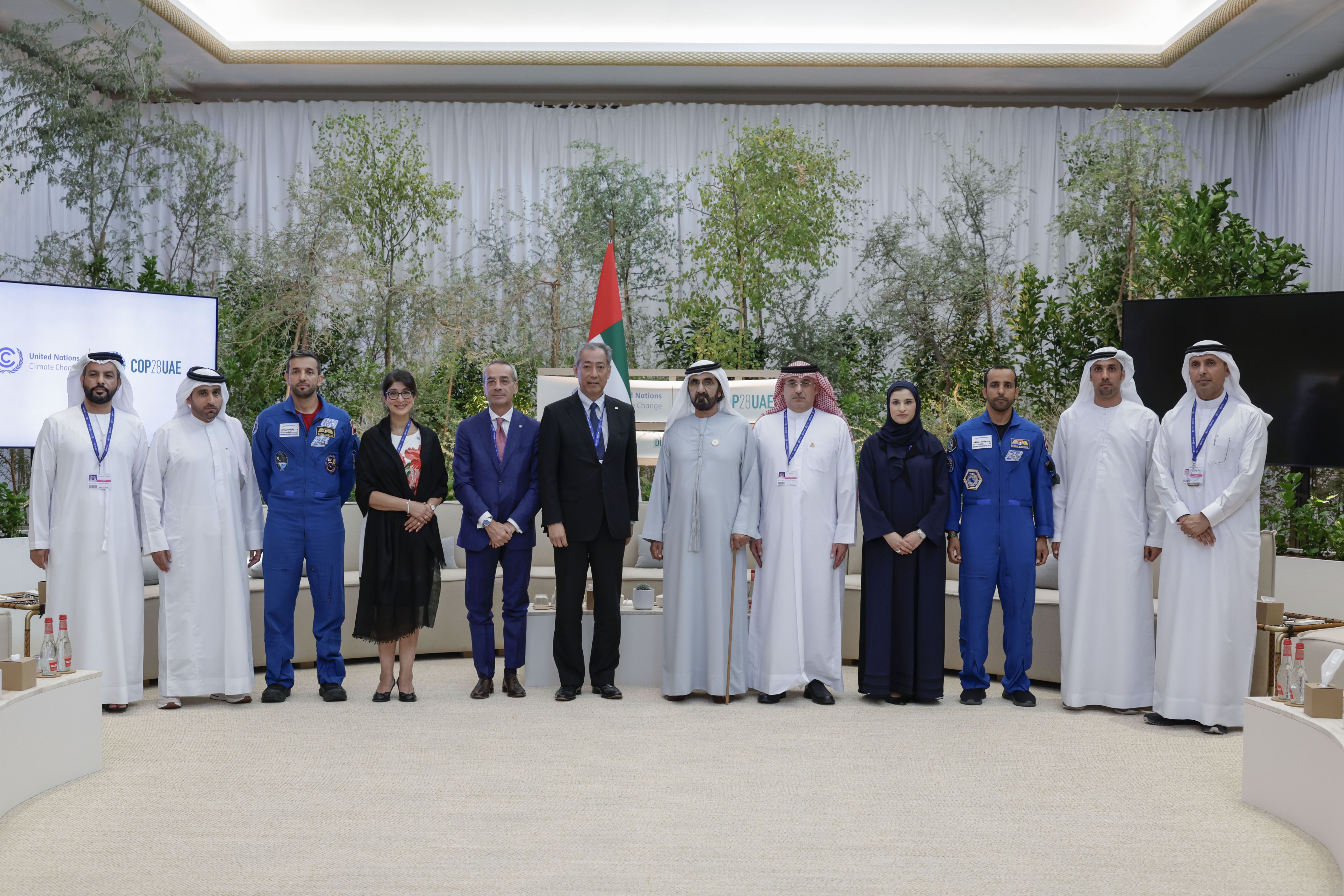 Mohammed bin Rashid meets with climate policy and space sector decision makers attending Space Agencies Leaders’ Summit at COP28