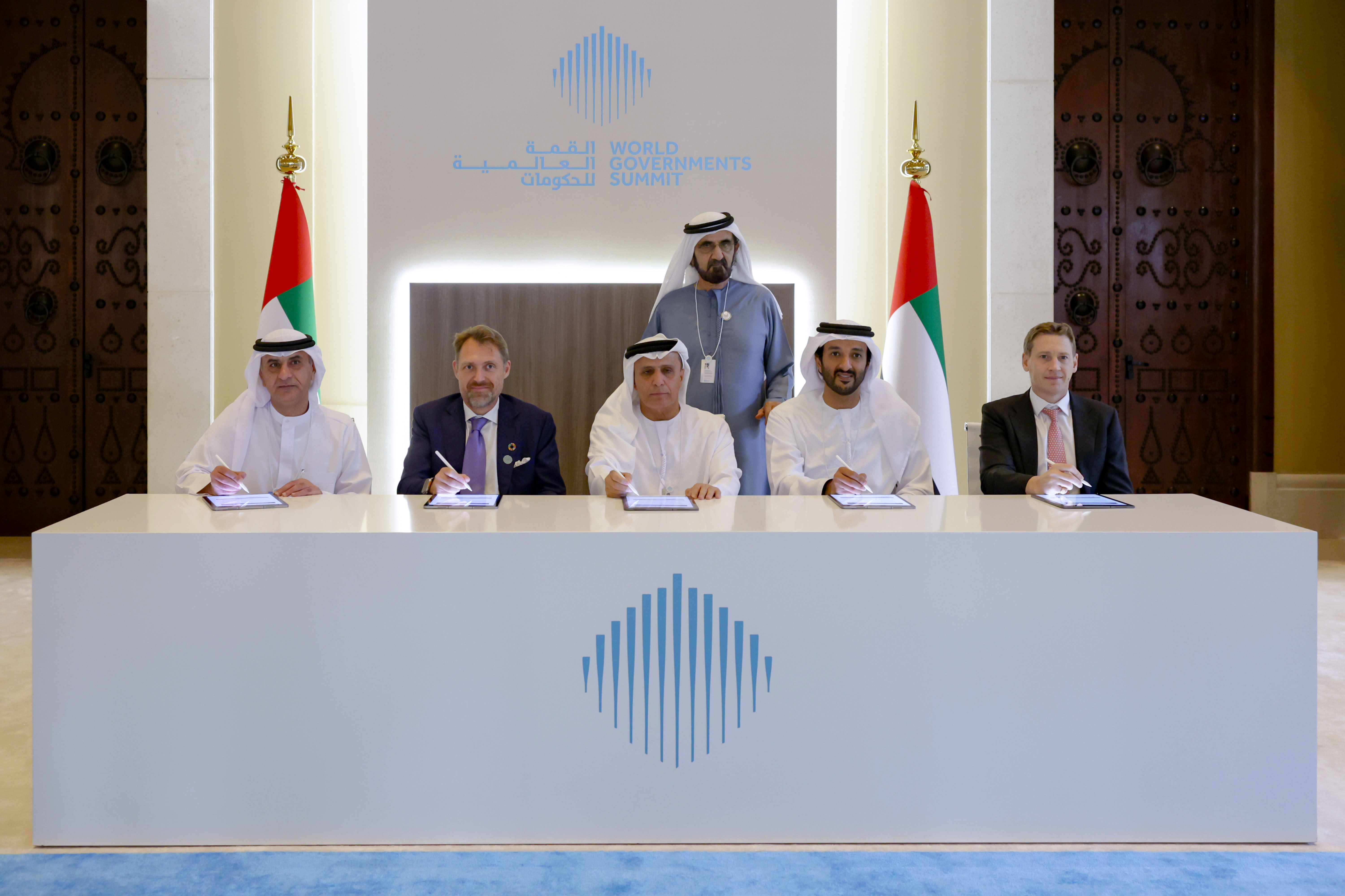 Mohammed bin Rashid and Hamdan bin Mohammed witness agreement to launch aerial taxis