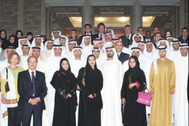 Mohammed bin Rashid mets with the media personalities, Chief Editors and representatives based in UAE