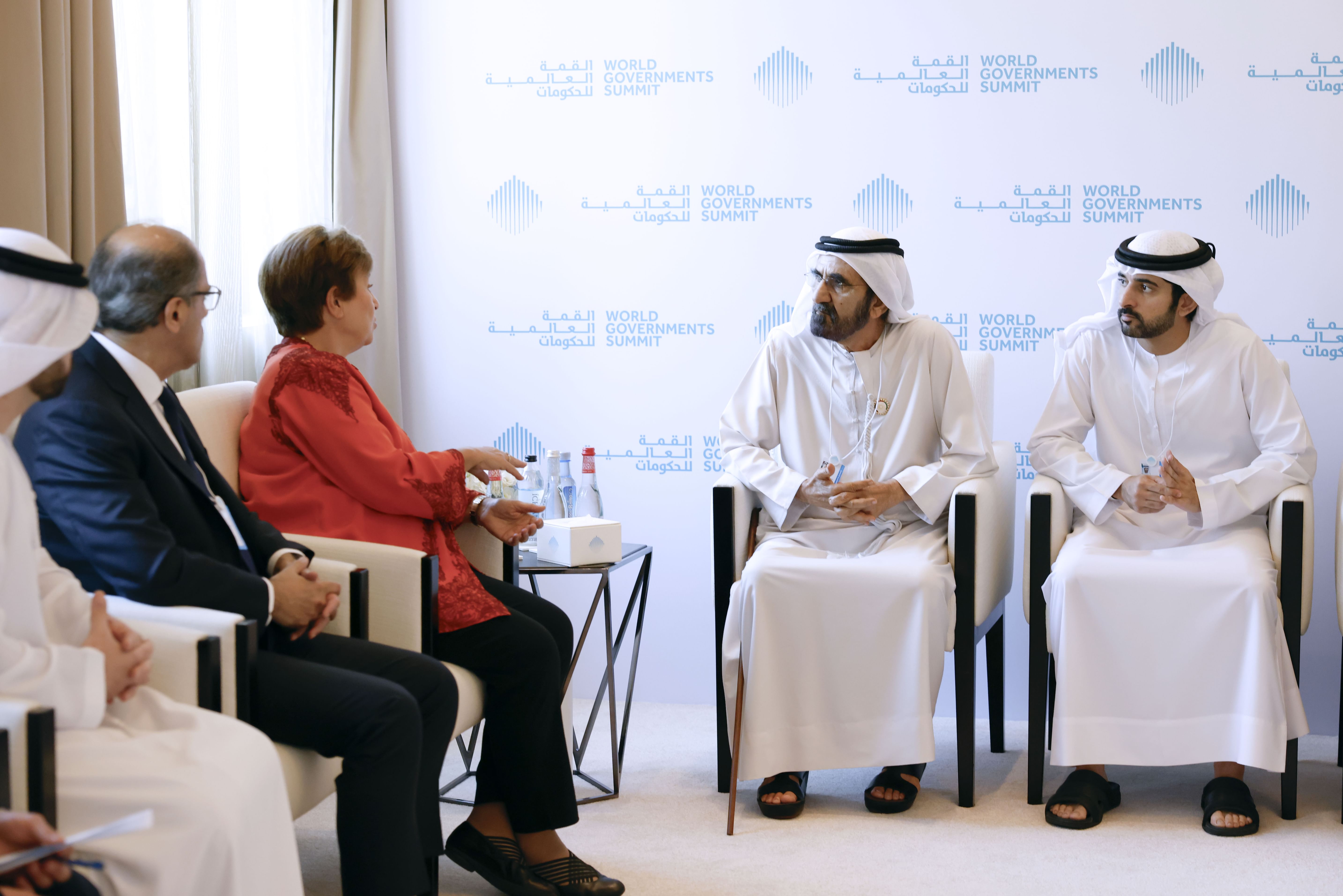 Mohammed bin Rashid, IMF Managing Director address global economic developments, explore means to strengthen cooperation between UAE, IMF