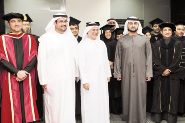 Maktoum bin Mohammed attends a graduation ceremony at Dubai School of Government