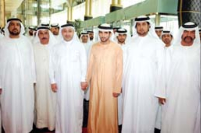 Hamdan Bin Mohammed attends a luncheon hosted by Mattar Bin Lahej
