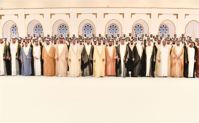 محمد بن راشد ومحمد بن زايد والحكام يشهدون حفل زفاف محمد بن سعود القاسمي و174 من أبناء الوطن