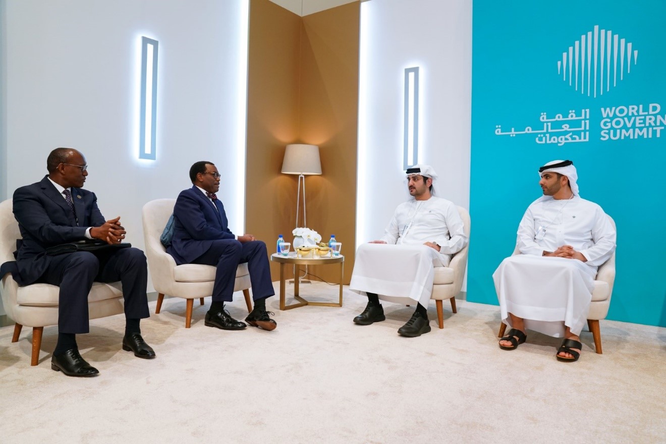 Maktoum bin Mohammed meets with President of African Development Bank Group