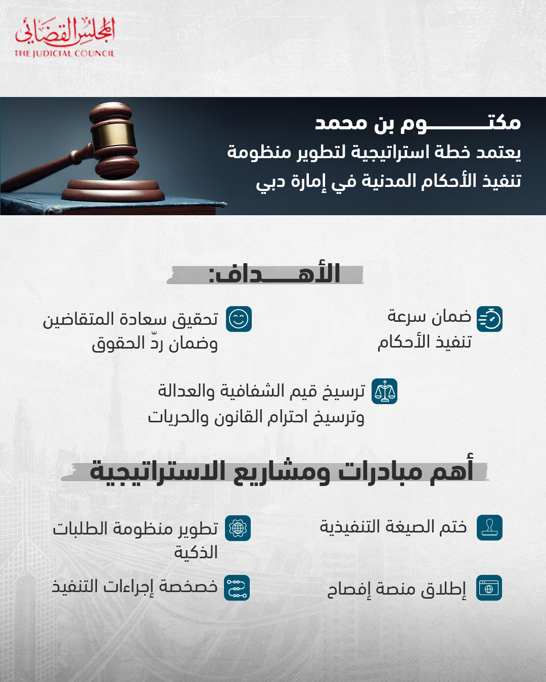 Maktoum bin Mohammed approves strategic plan to enhance enforcement of civil judgements of Dubai Courts