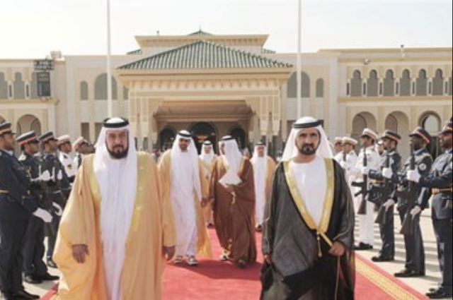 Mohammed Bin Rashid bids President farewell as he heads to Kuwait for GCC Summit 