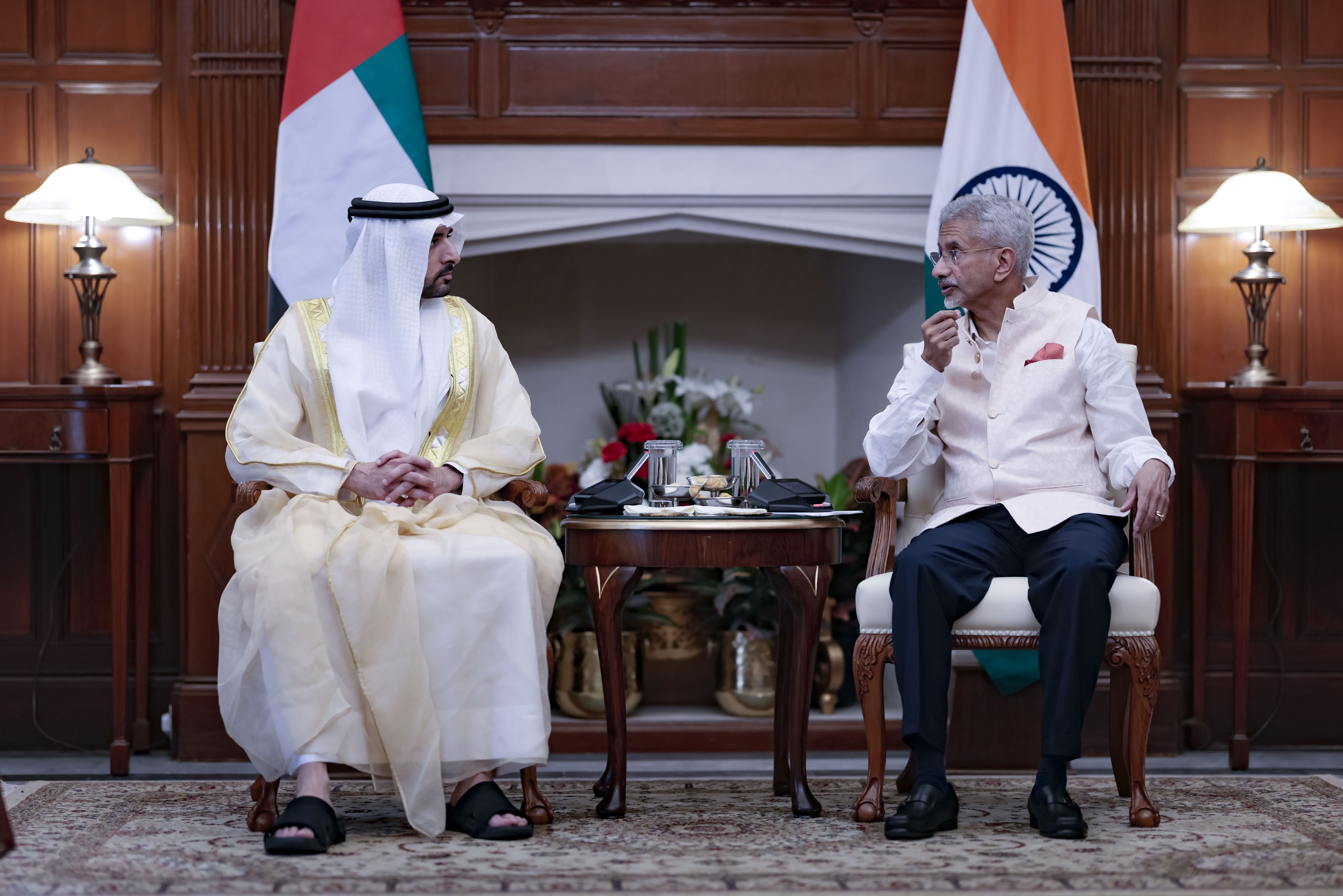 Hamdan bin Mohammed meets with India’s External Affairs Minister