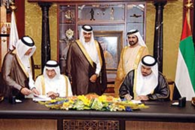 Mohammed bin Rashid receives Qatar Prime Minister