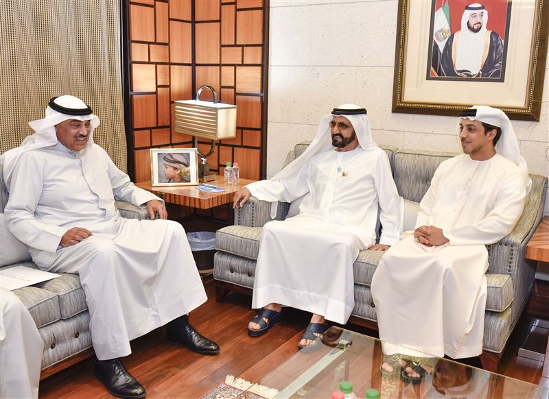 محمد بن راشد يستقبل صباح خالد الحمد الصباح