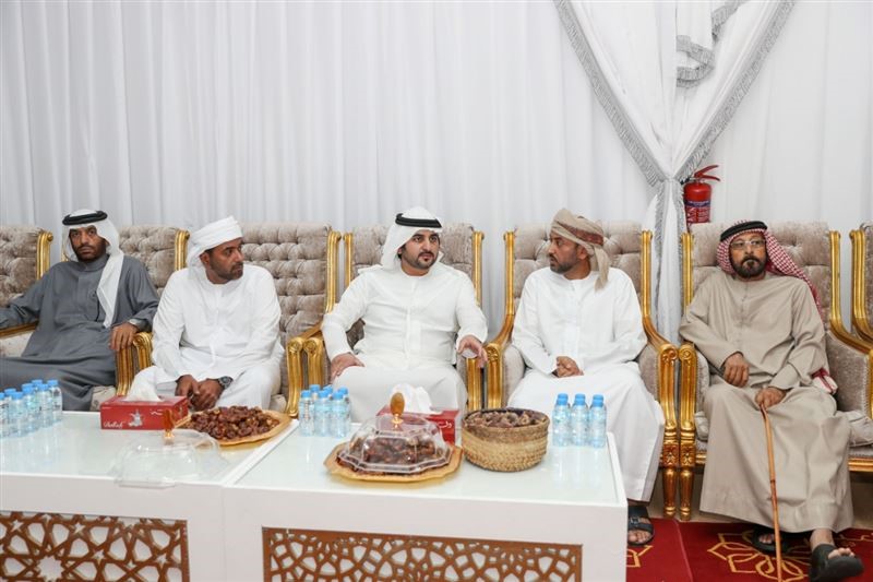 Maktoum bin Mohammed bin Rashid offers condolences to the death of Bakhita Khalifa bin Hilis in Al-Awir