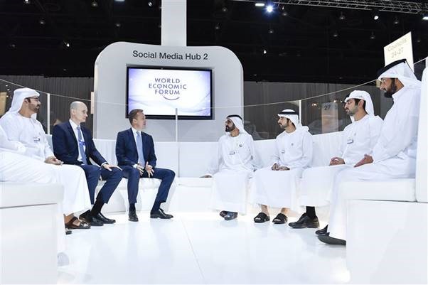 Mohammed bin Rashid receives WEF President