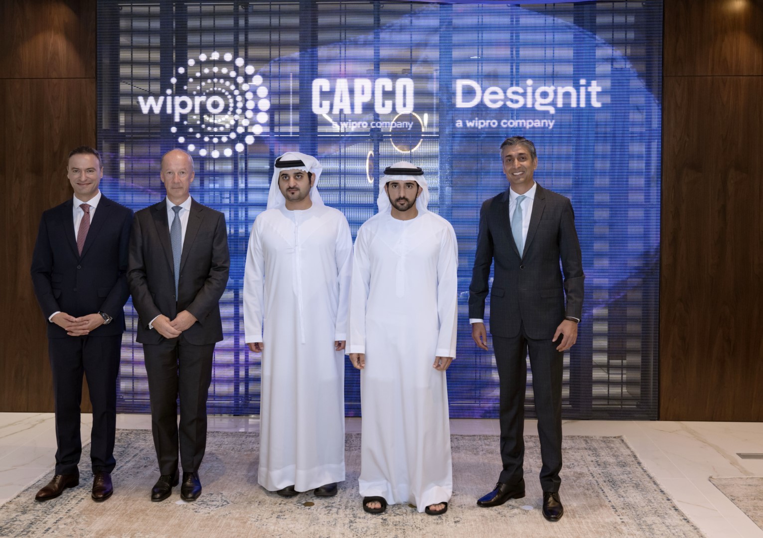 Hamdan bin Mohammed and Maktoum bin Mohammed visit Wipro’s new Asia Pacific, Middle East and Africa headquarters in Dubai