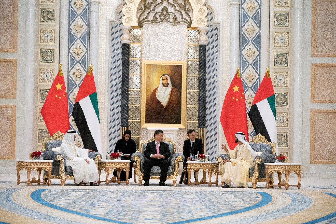 Mohammed bin Rashid, Mohamed bin Zayed receive Chinese President at Presidential Palace 
