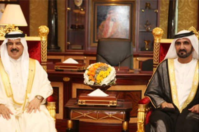 Mohammed Bin Rashid Meets King of Bahrain 