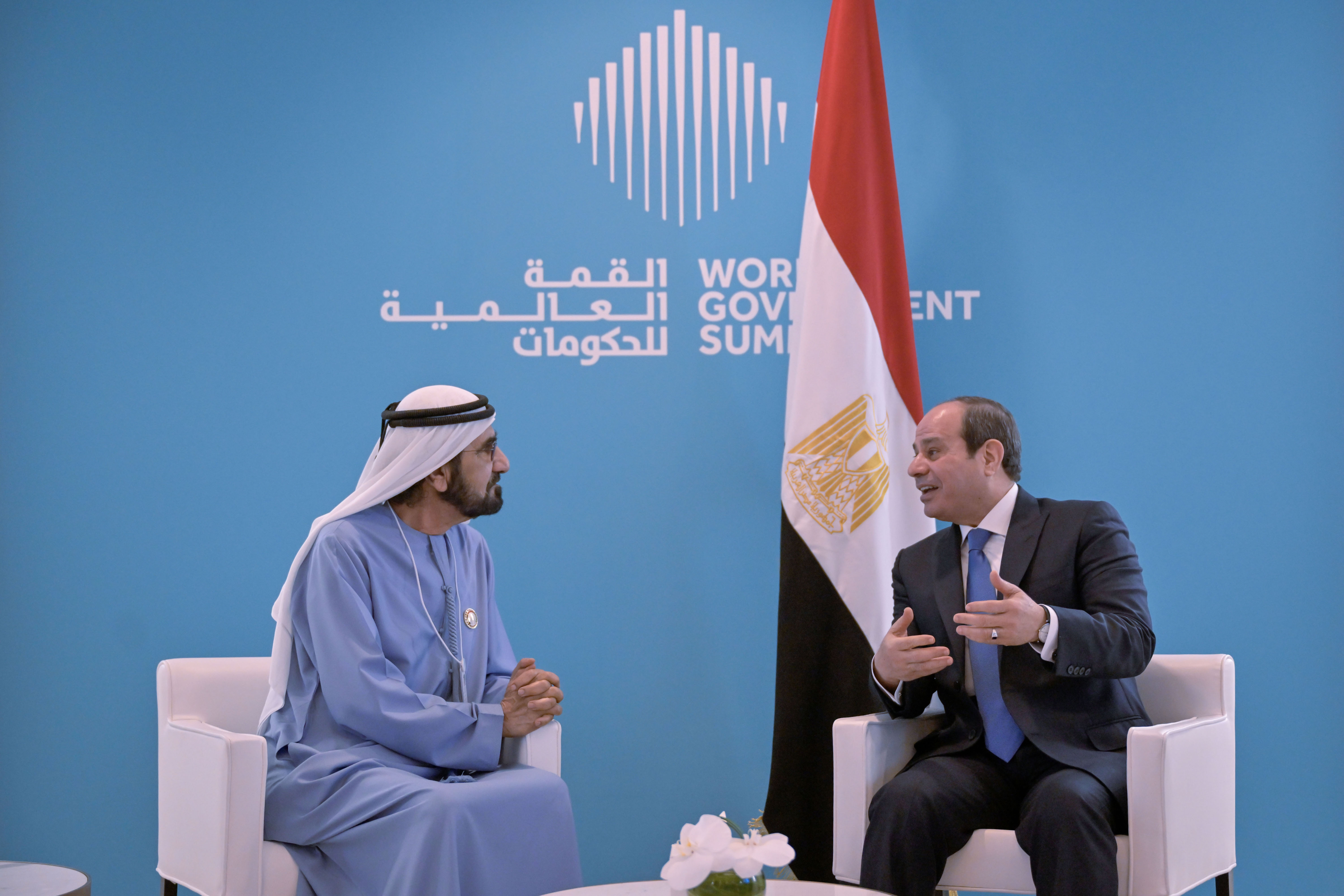 Mohammed bin Rashid meets with Egyptian President on sidelines of WGS 2023