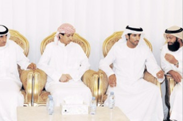 Hamdan bin Mohammed offers his condolences to the brothers of the late Eissa Mohammed Jassem Belrumaitha