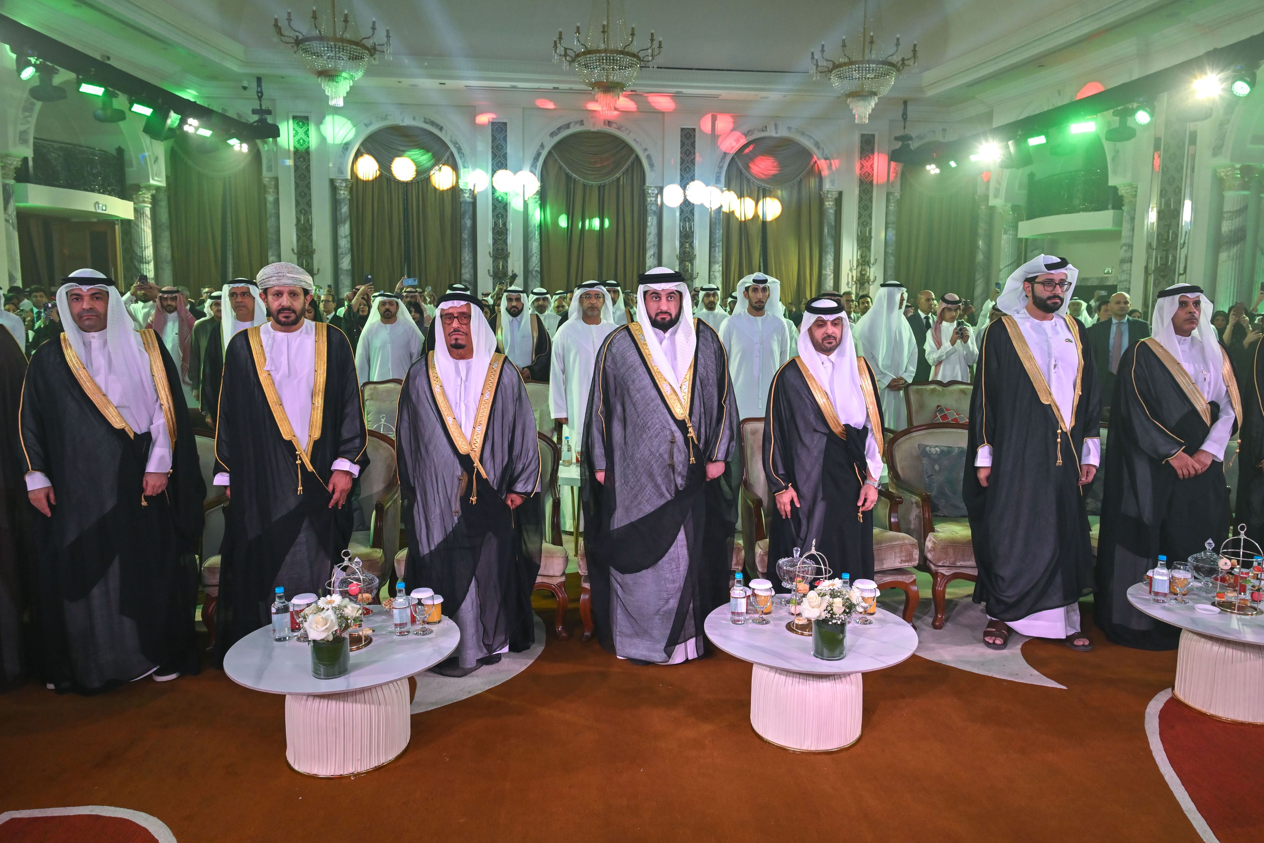 Ahmed bin Mohammed attends Saudi Arabia’s National Day reception in Dubai