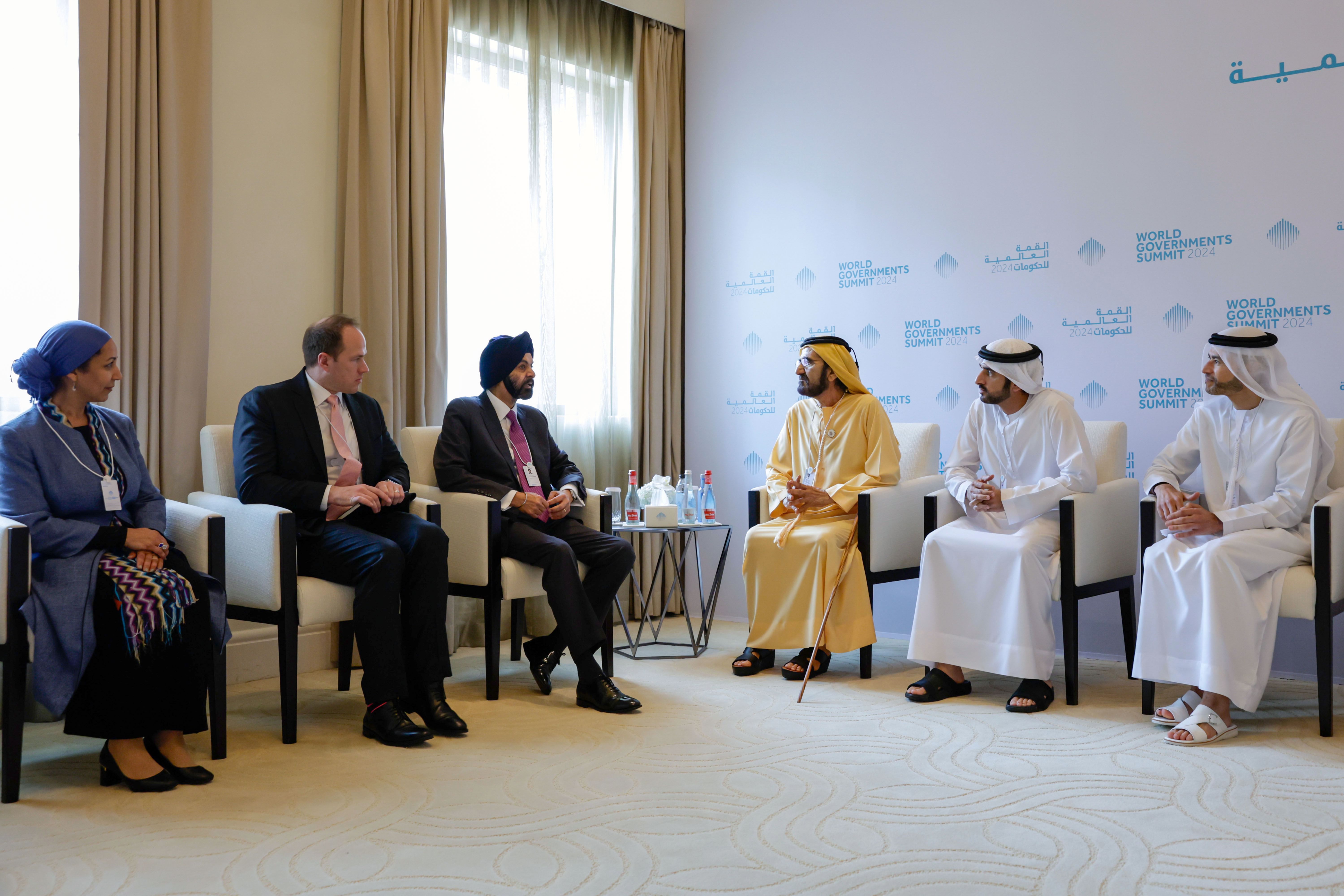 Mohammed bin Rashid meets with President of World Bank Group at WGS 2024