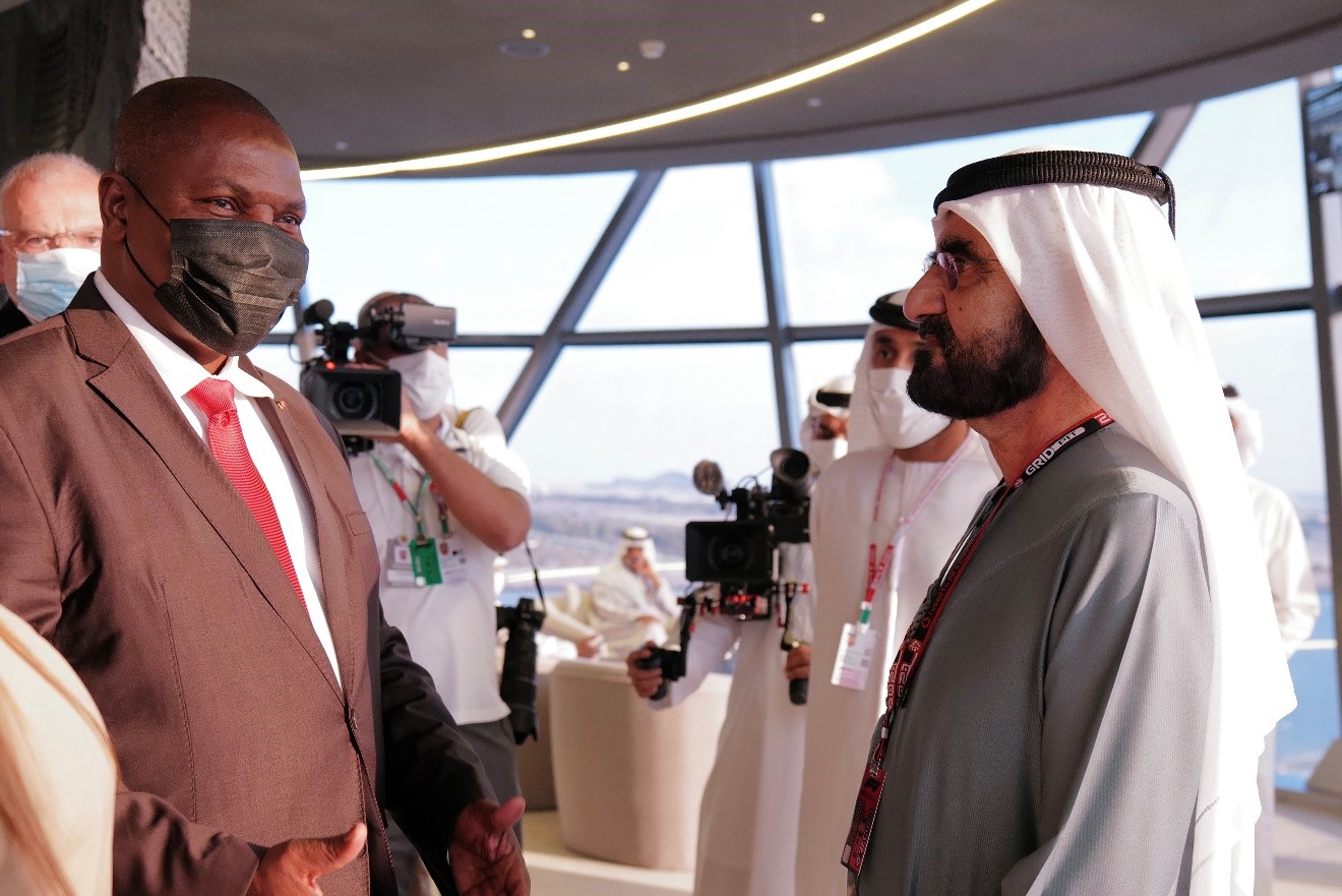 Mohammed bin Rashid meets with President of Central African Republic