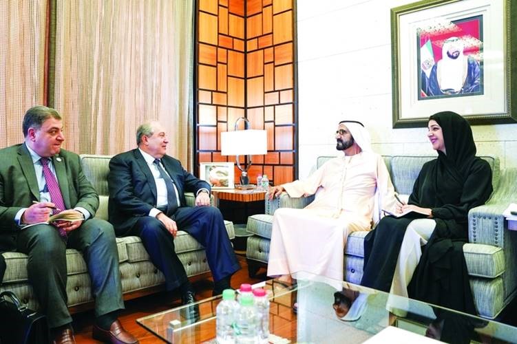 Mohammed bin Rashid receives Armenian President