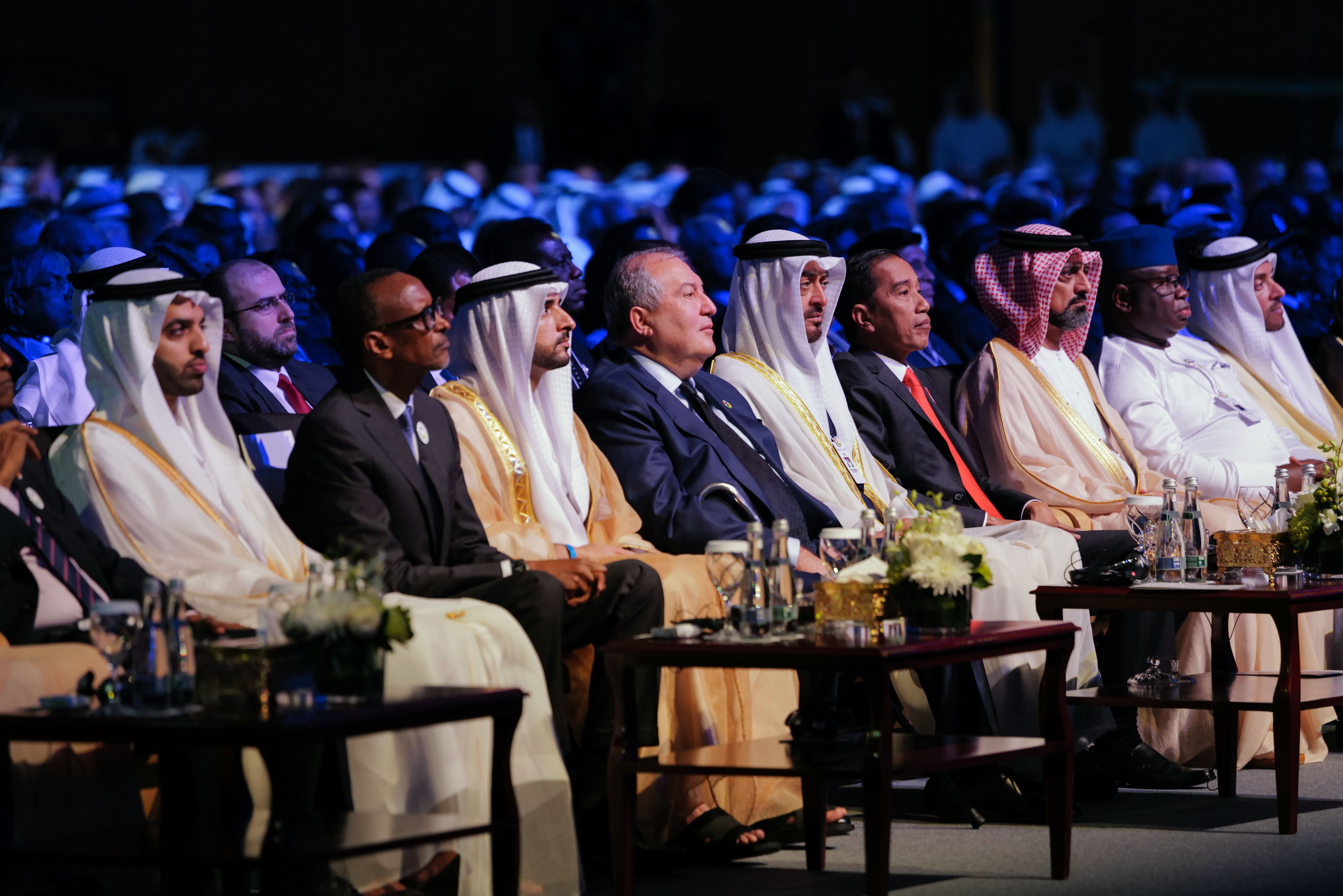 Mohamed bin Zayed, Hamdan bin Mohammed attend ADSW 2020