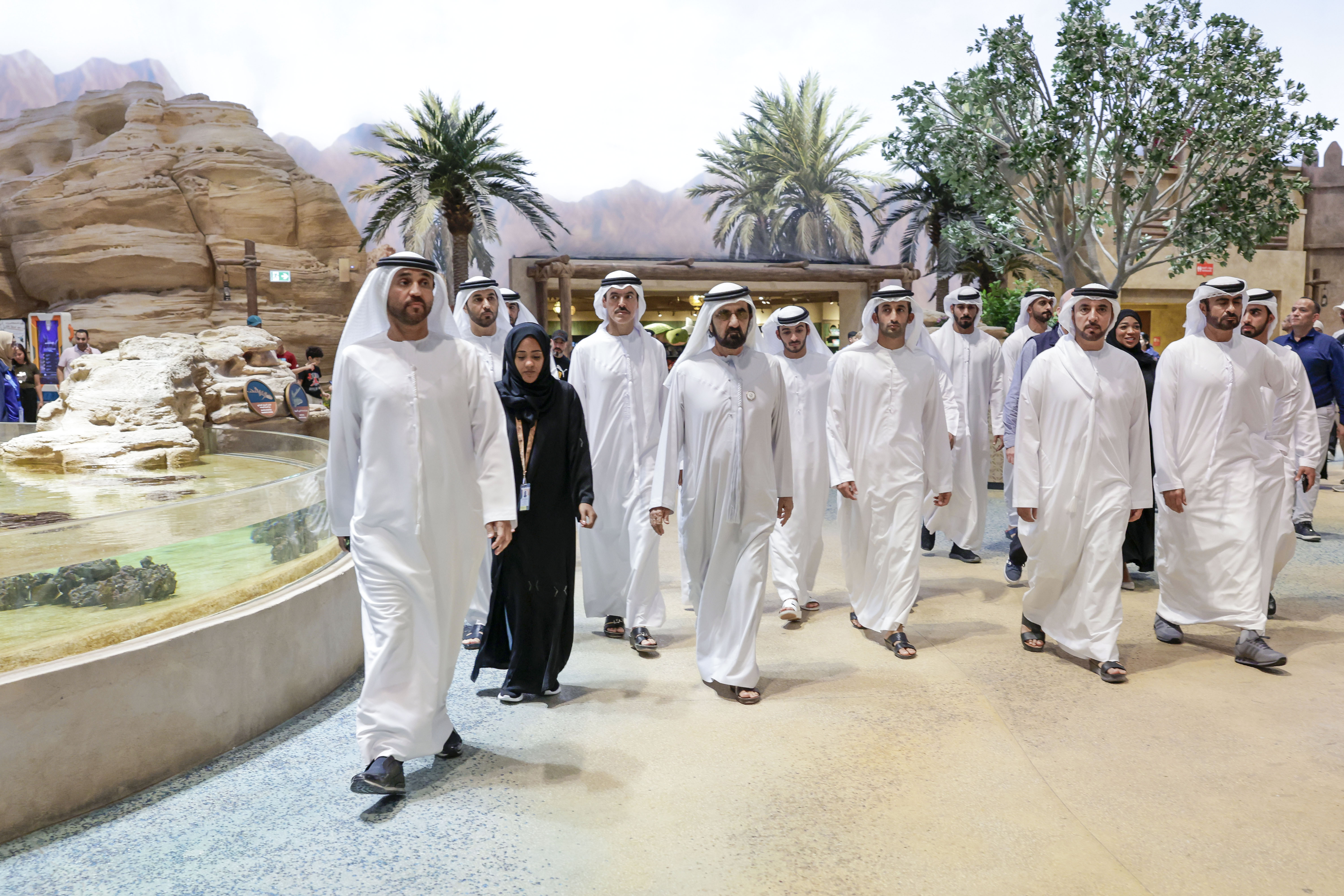 Mohammed bin Rashid visits SeaWorld Yas Island