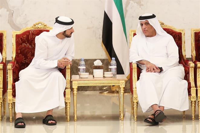 Hamdan bin Mohammed offers condolences on death of Hamad Al Qasimi