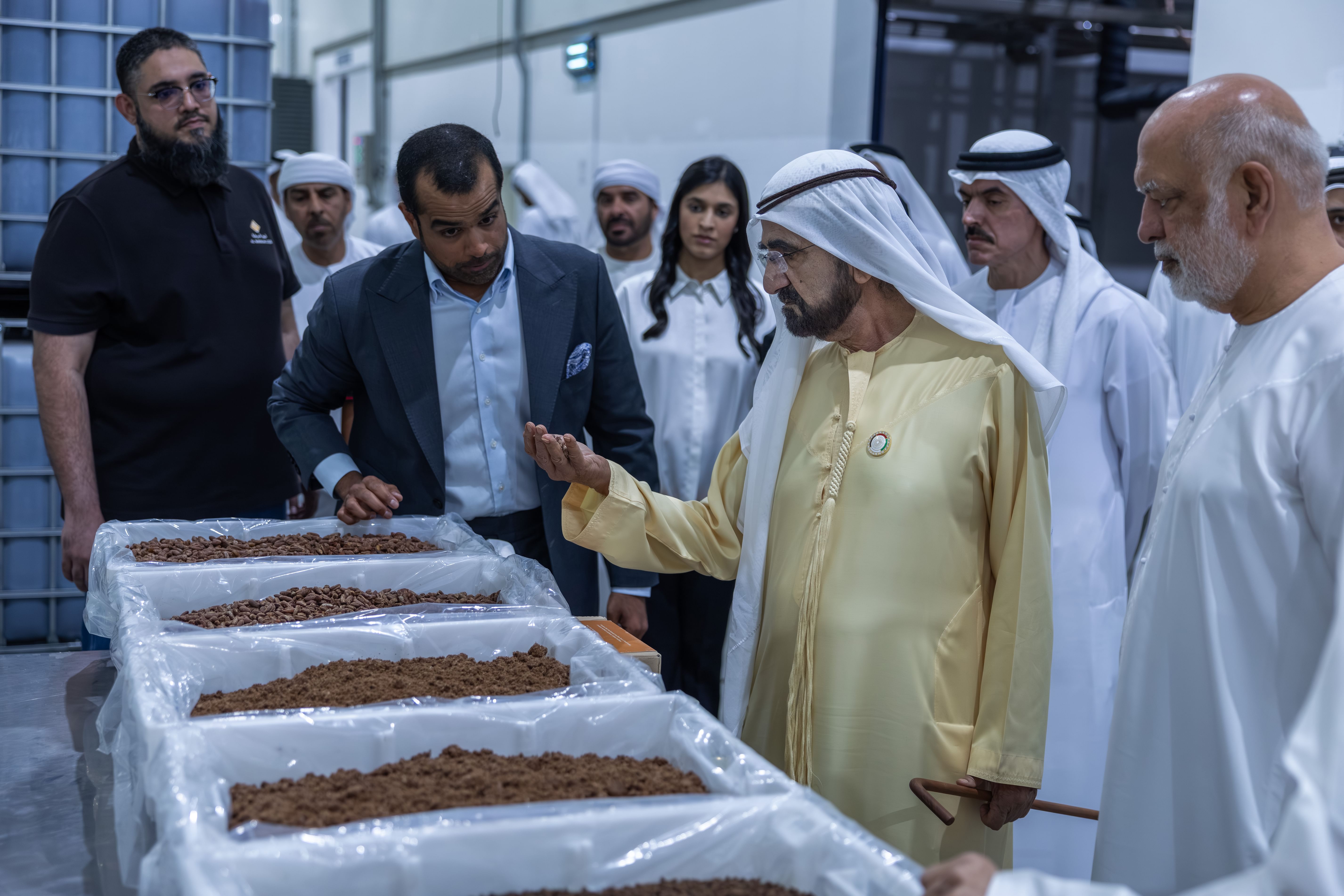 محمد بن راشد يزور مصنع "البركة" للتمور الأكبر في العالم بمدينة دبي الصناعية