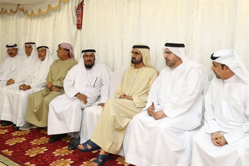 محمد بن راشد يعزي بوفاة لطيفة خليفة بن درويش المزروعي