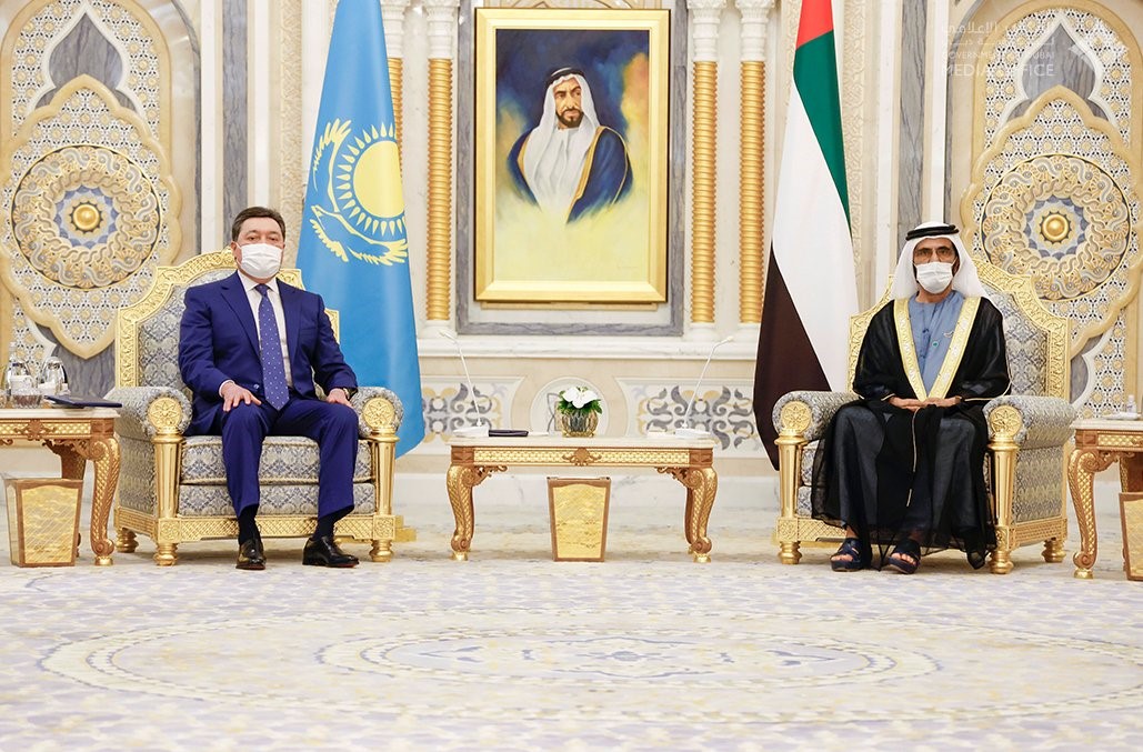 Mohamed bin Rashid receives Prime Minister of Kazakhstan