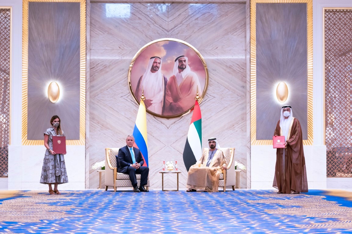 Mohammed bin Rashid receives President of Colombia at Expo 2020 Dubai