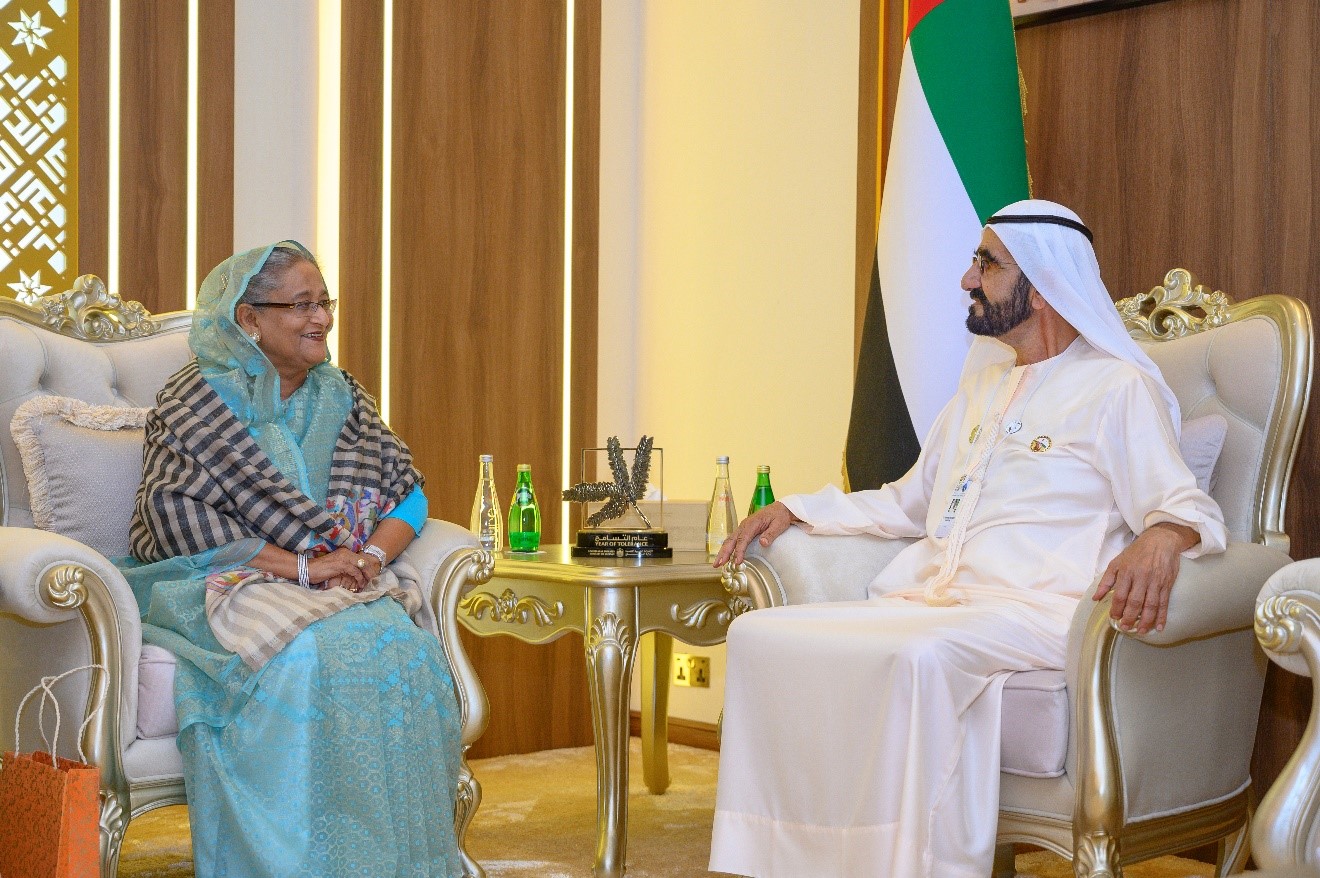 Mohammed bin Rashid received Prime Minister of Bangladesh
