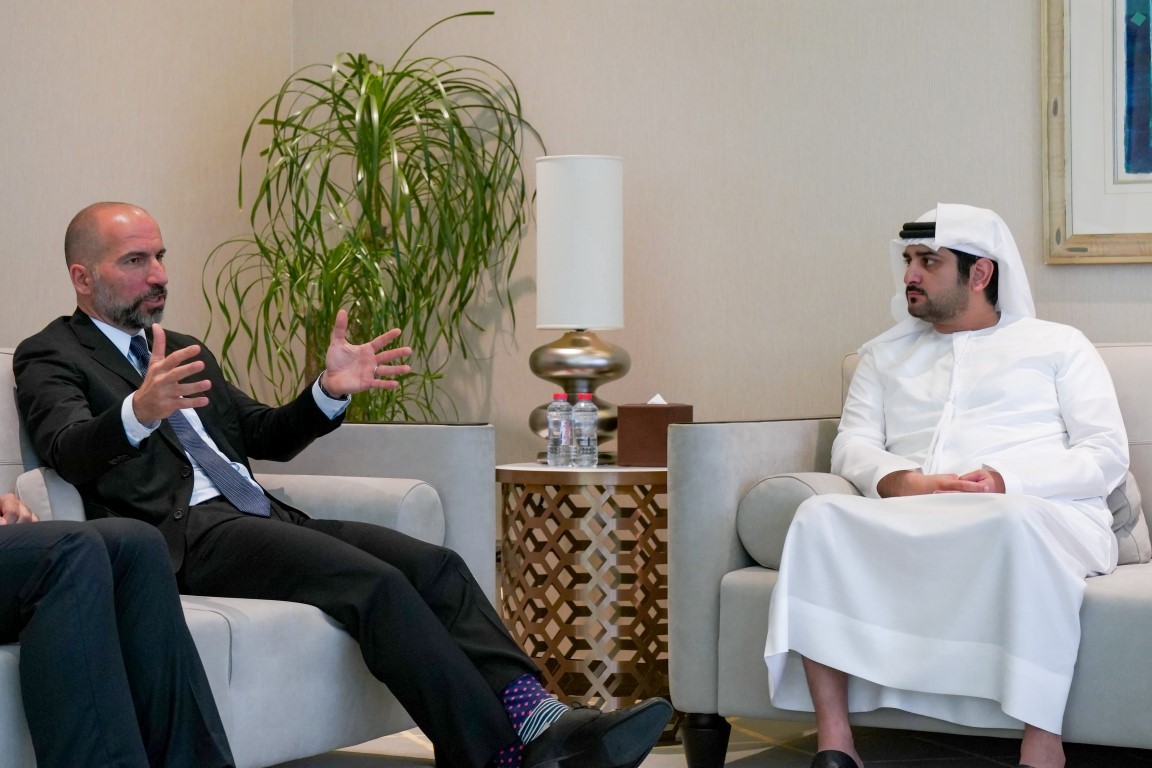 Maktoum bin Mohammed bin Rashid receives CEOs of Uber, Careem
