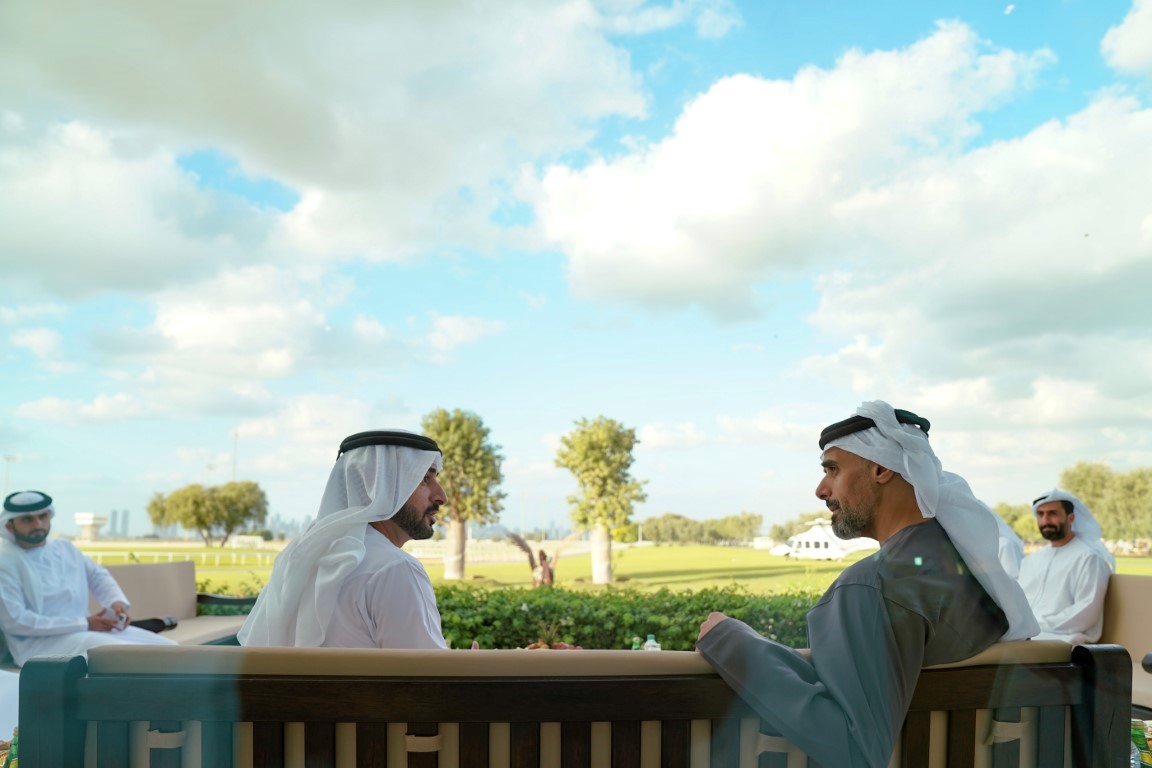 Hamdan bin Mohammed meets with Khaled bin Mohamed bin Zayed