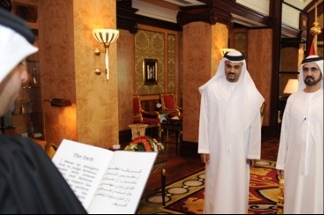 Three Judges sworn in front of Mohammed bin Rashid 