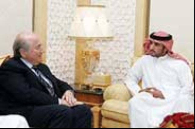 Hamdan bin Mohammed Receives Joseph Blatter  