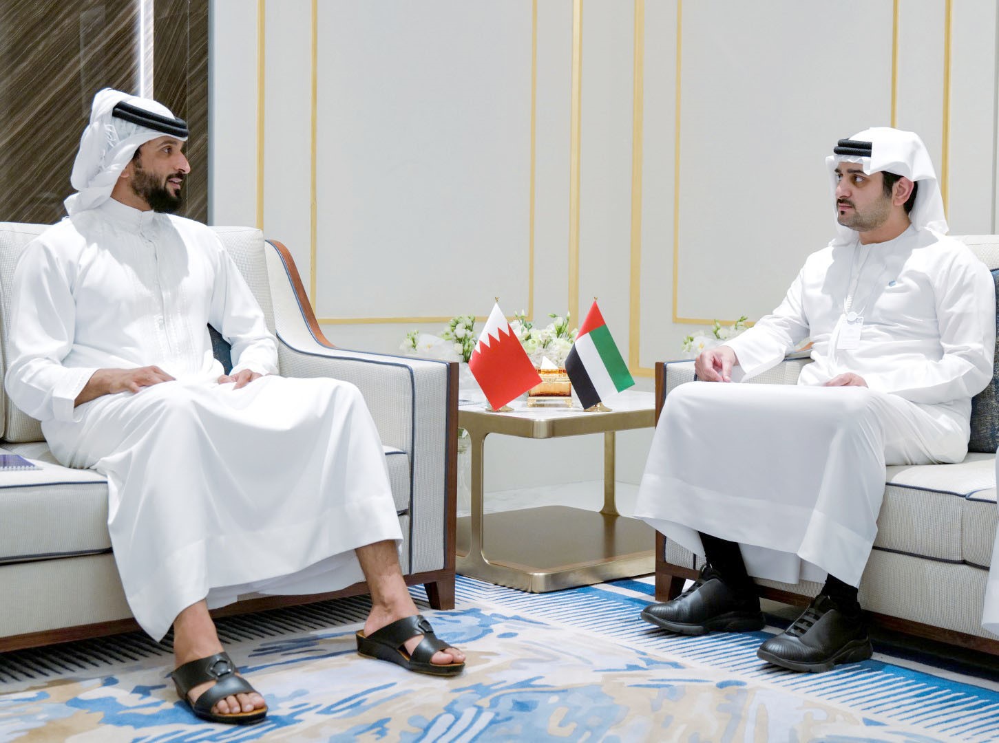 Maktoum bin Mohammed meets with King of Bahrain's Representative for Humanitarian Work and Youth Affairs