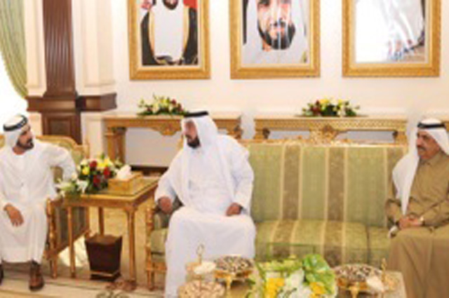 Khalifa bin Zayed visits Hamdan bin Rashid 