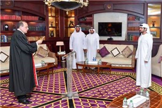 Maktoum bin Mohammed: A new appeal judge at the Dispute Settlement Center is sworn in