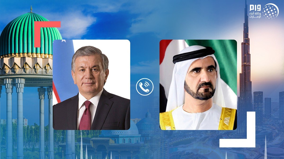 Mohammed bin Rashid receives phone call from Uzbek President